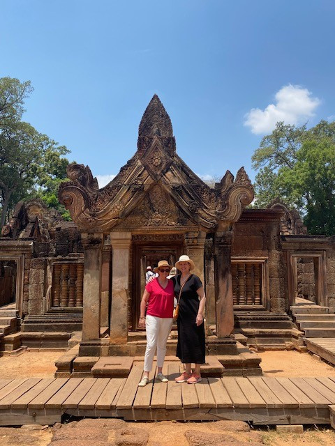 Roze Tempel In Cambodja
